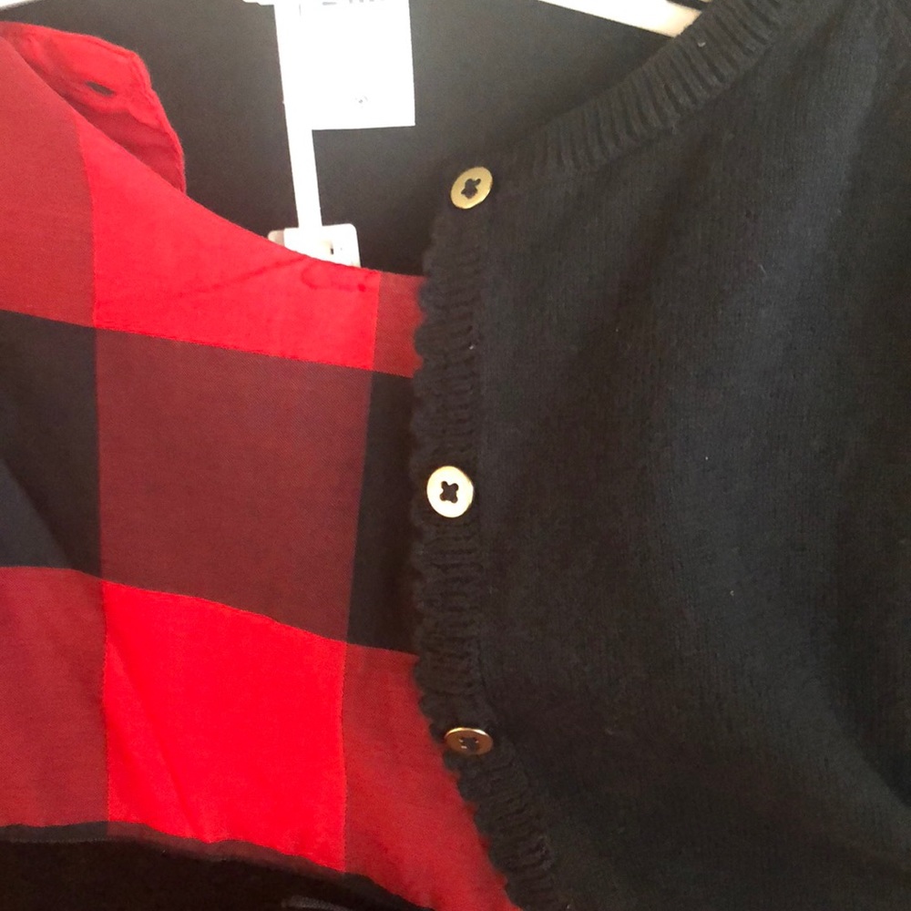 Carter’s (24 Month) Buffalo Plaid Dress&Cardigan - Picture 4 of 5